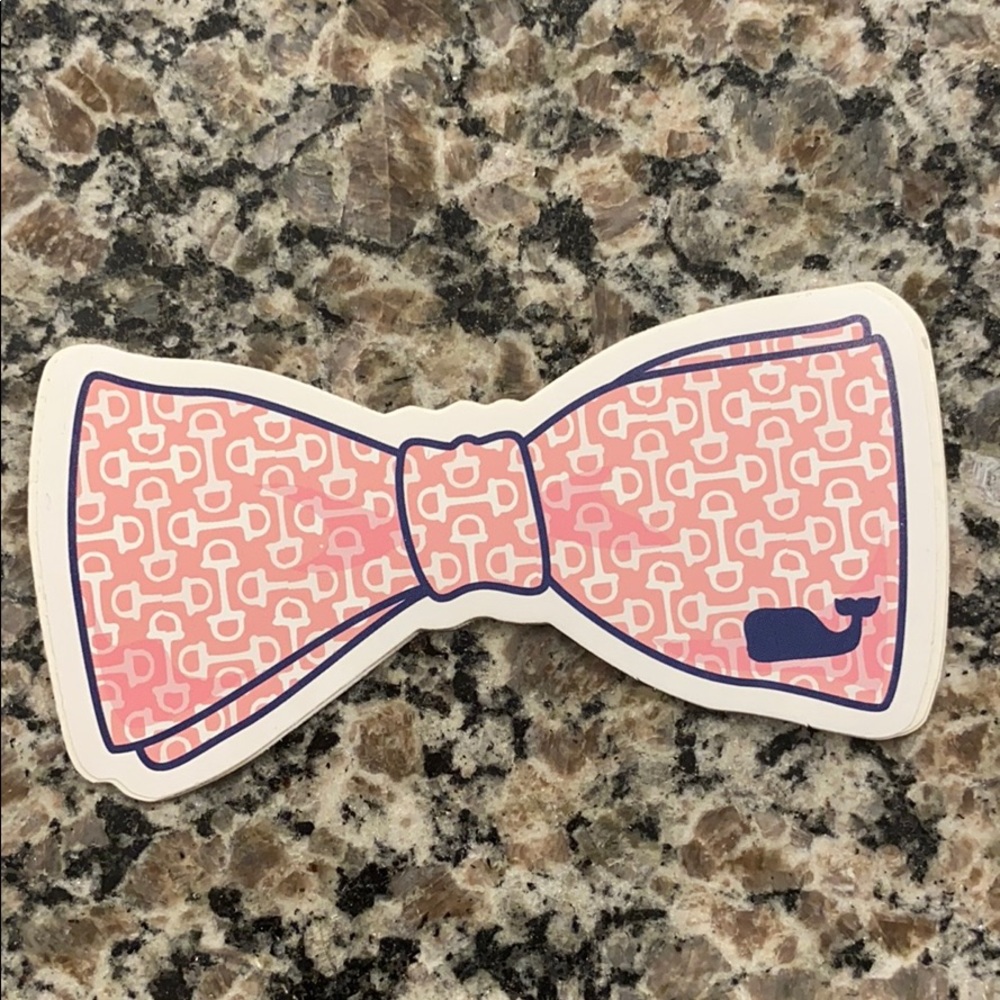 Vineyard vines whale bow tie sticker